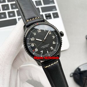 6 estilos Relógios de alta qualidade M17314101B1X1 preto PVD 41mm Mecânica automática Mens Mens de relógio preto Dial Strap Gents relógios de pulso