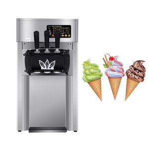 Macchina per gelato elettrica in vendita cono gelato di alta qualità 2+1gusti