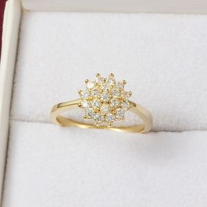 14Kイエローゴールド1.5カラットダイヤモンドリング女性のための贅沢な婚約Bizuteria Anillos Gemstoneの結婚式のジュエリーギフト