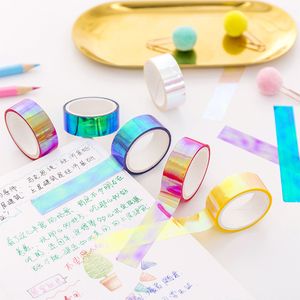 1.5 cm Wide Cool Gradual Change Rainbow Decorative Colorful Tape DIY Scrapbooking Masking Tape School Office Supply