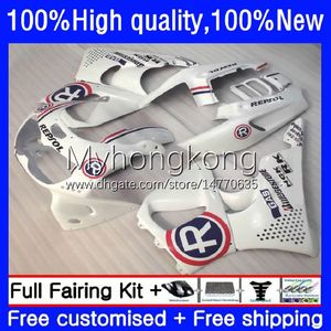 Bodys Kit för Honda CBR 893RR 900RR 893 900 CC 89 90 91 92 93 karosseri 36NO.86 CBR900RR CBR893RR 1989 1990 1991 1992 1993 CBR900 CBR893 Vitblå R R RR 89-93 OEM FAIRING