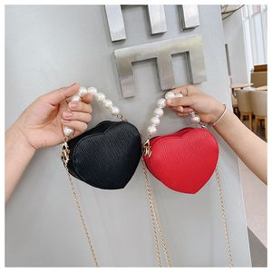 Womens Purses and Handbags 2021 Cute Heart Crossbody Bags for Kids Mini Coin Pouch Baby Girl Pearl Purse Tote