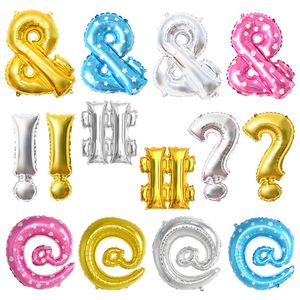 Symbol Aluminium Film Ballong Utropstecken Markera Frågan Mark Birthday Party Children's Toy Baby Shower Decorationwedding Decor Party Supplie