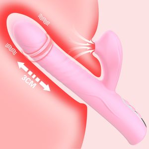 Massaggio Simulazione Dildo Vibratore Telescopico Vibrazione Pene Masturbazione femminile Strumento Clitoride Succhiare Massaggiatore Macchina del sesso Giocattoli per adulti