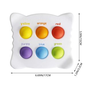 UPS Fidget Reliver Stress Decompression Toys Rainbow Push It Bubble Simple Gimple Sensory to Relieve Autism Party Gifts