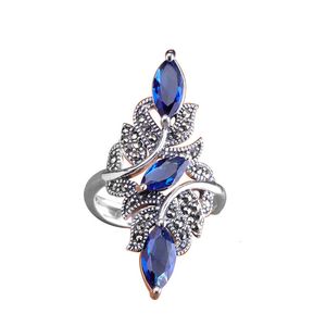 Wholesale year rings resale online - Classic Exquisite Blue Zircon Female Ring Fashion Wedding Jewelry New Year Gift