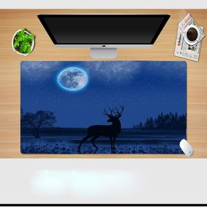 Wholesale custom painted resale online - Mouse Pads Wrist Rests Original Ins Hand painted Illustration Oversized Pad Game Art Table Mat Office Fresh Elk Can Be Customized Gaming