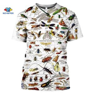 Sonspee аниме мода мужская 3D футболка 3D на печатных насекомых птицах Одежда футболки летние Harajuku случайные унисекс футболки X0621