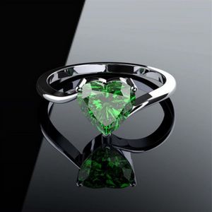 Кристалл сердца кольцо мода любовь алмазные кольца кольца обручальное обручальное кольцо для женщин мода ювелирные изделия будут и песчаный подарок