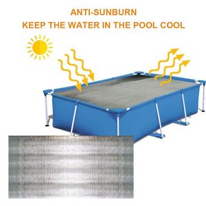Pool & Accessories Cover Rectangular/Round Solar Swimming Tub Outdoor Bubble Blanket Dustproof Waterproof