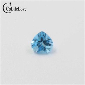 Wholesale light blue gemstones resale online - 5mm Natural Heart Cut Topaz Loose Gemstone for Jewelry Shop Price VVS Grade Light Blue Topaz Gemstone H1015