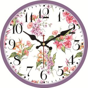Wanduhren WONZOM Vintage Uhr Blumendesign Relogio de Parede Große Stille für Wohnzimmer Shabby Chic Küche Saat Home Decor