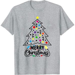 Glücklicher Weihnachtsbaum großhandel-Herren T shirts Frohe Weihnachtsbaum Funny Weihnachtslichter Familie Matching T Shirt Hipster Glückliches Jahr Kurze Ärmeln Top T Shirt