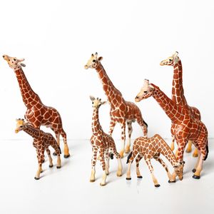 Realistische Giraffenfiguren mit Giraffenjunges, 5,1–17,8 cm Giraffen-Modus, Safari-Tierfiguren, Familien-Lernspielzeug, Kuchendekoration C0220
