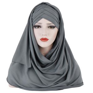 スカーフの女性インド帽子イスラム教徒のフリルがん化学ビーニーターバンラップキャップスカーフショールecharpe voile femme musulman