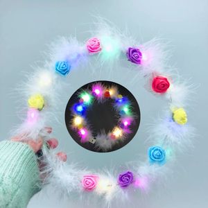 new Spread the explosion of feather feather night market toy lamp flashing garland scenic spot luminous garland