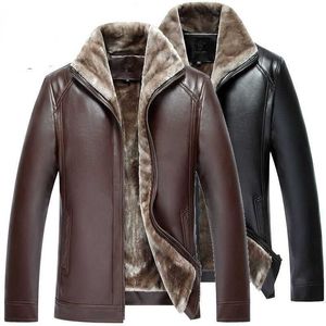 Najwyższej jakości skórzana kurtka zima męska skórzana kurtka i płaszcz inteligentny kurtka dorywcza Jaqueta de Couro Masculina 211018