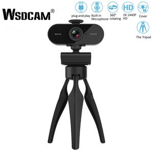 Cam 2 K 1440 P Full HD Mikrofon Ile USB Fiş Web Kam PC Bilgisayar Mac Laptop Masaüstü Youtube Skype Mini Kamera