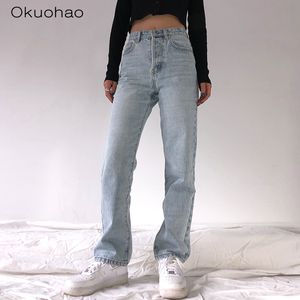 High Waist Loose Comfortable Jeans For Women Plus Size Fashionable Casual Straight Mom Jeans Washed Boyfriend