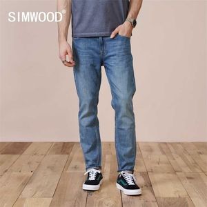 Jesień Slim Fit Stożkowy Dżinsy Mężczyźni Dorywczo Podstawowe Spodnie Klasyczne Wysokiej Jakości Odzież marki SK130283 211206