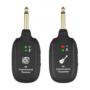 Sistema di trasmissione wireless per chitarra TrasmettitoreRicevitore Strumento musicale elettrico Ricetrasmettitore pickup wireless Ricevitore A8