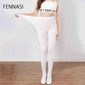 Fennasi Naylon çorap Lady Renkli Tayt Dans Bale Yapışkan Kadın Sıkıştırma Beyaz Tayt Siyah Külotlu Çorap Artı Boyutu Dropshipping Y1130