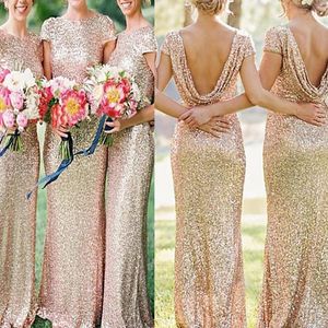 Wholesale rose gold plus size for sale - Group buy Bridesmaid Dress Bling Sequins Mermaid Long Bridesmaids Rose Gold Custom Made Honor Of Maid Plus Size Vestidos De Party Gown