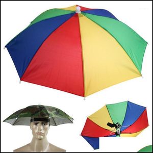 Regenschirme Haushaltsdiverses Hausgarten Faltbarer Regenschirm Hut Kappe Kopfbedeckung zum Angeln Wandern Strand Cam Kopf Hüte Hände Outdoor-Sportarten Ra