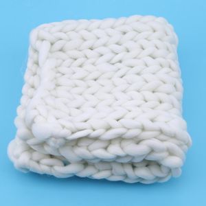 Blankets & Swaddling High Quality Hand-woven Wool Crochet Baby Blanket Born Pography Props Thick Woven Supplies