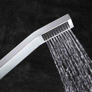 Bathroom Rain Hand Shower Head Partial Bent Brass Chrome Finished Rainfall Showers Wall Mounted Water Saving Hand Hold Shower H1209