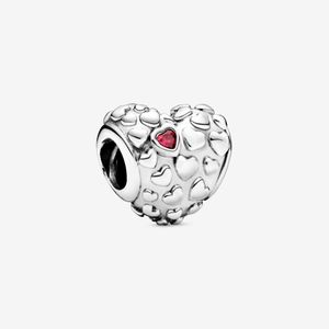 100% 925 Sterling Silver Mom In A Million Heart Charms Fit Pandora Oryginalny Europejski Charm Bransoletka Moda Kobiety Wedding Engagement Akcesoria Biżuteria