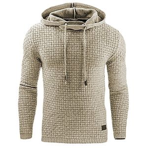 Novo casual hoodie masculino venda quente xadrez jacquard hoodies moda militar estilo moletom com capuz homens de mangas compridas moletom 4xl 201113
