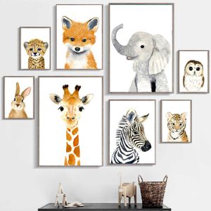 DIY Diament Malarstwo Cartoon Elephant Zebra Bear Sowa Giraffe Wall Art Pełna Wiertła Haft Nordic Baby Kids Room Decor Prezent