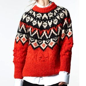 Women's Sweaters KHALEE YOSE Bohemian Chic Sweater Pulllover Knitted Vintage Women Jumpers O-neck Boho Spring Autumn Warm Ladies Knitwear