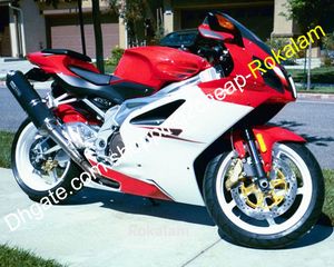 Sport Motorbik Fairing 03 04 05 06 RSV 1000 för RSV1000 2003 2004 2005 2006 Red White Cowling Kit