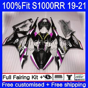 BMW S 1000RR S1000 RR S1000RR Rose Black Hot 19-21 바디 3NO.111 S-1000RR Bodywork S-1000 S-1000 RR 2019 2020 2021 S1000-RR 19 20 21 100 % 맞는 페어링