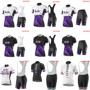 LIV Summer Women Cycling Jersey Set MTB Bike Shirt salopette tuta Abbigliamento da corsa Abbigliamento da equitazione Bicicletta Top e Short ropa ciclismo Y210310