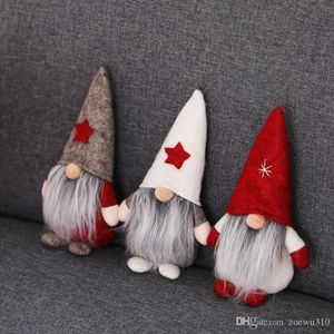 Hand-made Swedish Gnome Stuff Toy Plush Doll Scandinavian Tomte Nordic Nisse Sockerbit Dwarf Elf Home Decoration Christmas Gift XVT1126