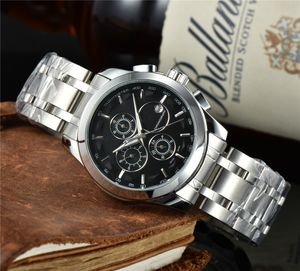 2022 New Mens Automatic Movement Watch Business Men Watches Silver Stainless Steel Multiple Time Zone Wristwatches