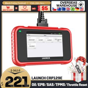 Codeleser Scan-Tools OBD2-Scanner CRP129E 2021 Elite Ver Motor/ABS/SRS/TCM-Werkzeug, Öllampe zurücksetzen/EPB/TPMS/SAS/Gas, WLAN-frei