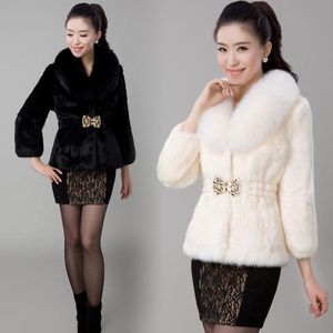 Damesbont faux vrouwen zachte jas jas pluizig winter vest bovenkleding dame warme jaqueta feminina