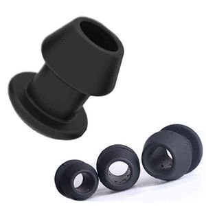 Nxy Sex Anal Toys Hollow Anal Excender Огромная вилка Силиконовая дилдо мужчина Anus Plugs Простата Массаж влагалища Расладочный секс для мужчин / женщин 1216