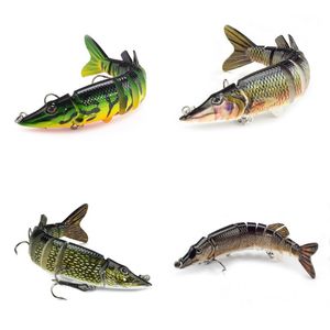 2 pcsSealurer 9-segment Lifelike Hard Crankbait Lure 12.5cm/20g 3d Eyes Two Hook Fishing Baits Pesca C19041201 250 X2