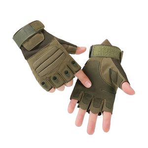 Outdoor Half-finger Protective Sports Gloves Military Airsoft Gloves for Shooting Cycling Rubber Knuckle Touchscreen