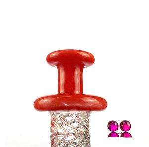 JEMQ 6-Loch-Spinnerkappe mit Terp-Perle, vielseitig einsetzbar, bunte Rauchglas-Bubble-Kappen, Quarz-Banger-Nagel für Wasserpfeifen