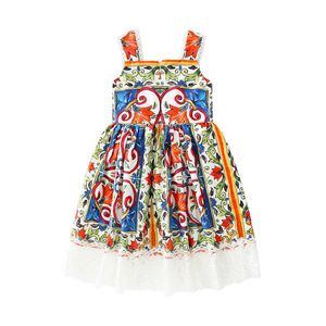 Новые девушки вечеринки платья европейского стиля халата филета свадьбы день рождения детские платья для девочек летом принцесса девушка платья q0716