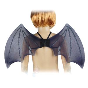 Imprezy maski dla chłopców dzieci czarne skrzydła nietoperza wróżka kostium halloween anioł urodzinowy cosplay fantazyjna sukienka