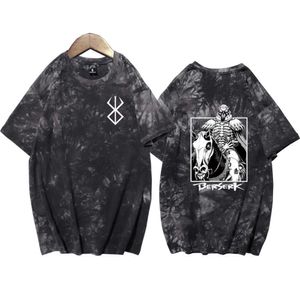 ホットアニメBerserk Tie Dye Tシャツ半袖O-Neck Y0809