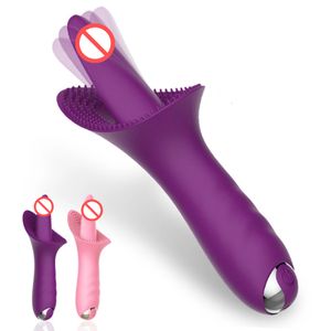 10 Speed Tongue Vibrators for Women Vibrating Massager Rechargeable Vagina G-Spot Clitoris Stimulator Female Masturbation Sex Toys