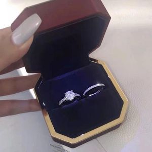 Anéis de casamento MFY MFY Zircon Casal romântico DIY Crystal Alliance Engajamento para homens jóias de mulheres
